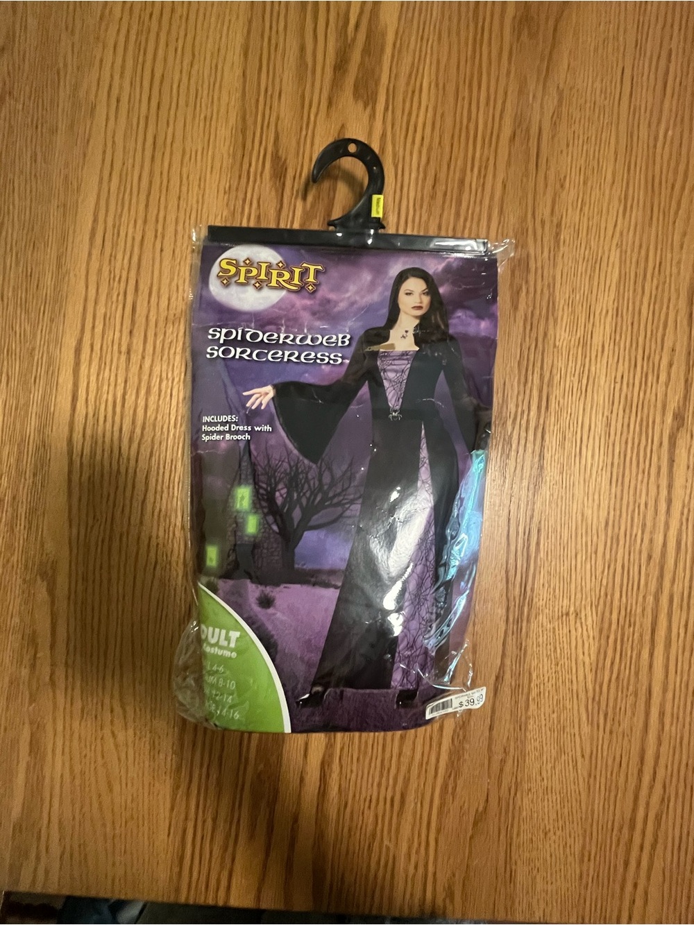 Spirit Halloween Women’s Spider sorceress Hooded Dress Costume size Medium